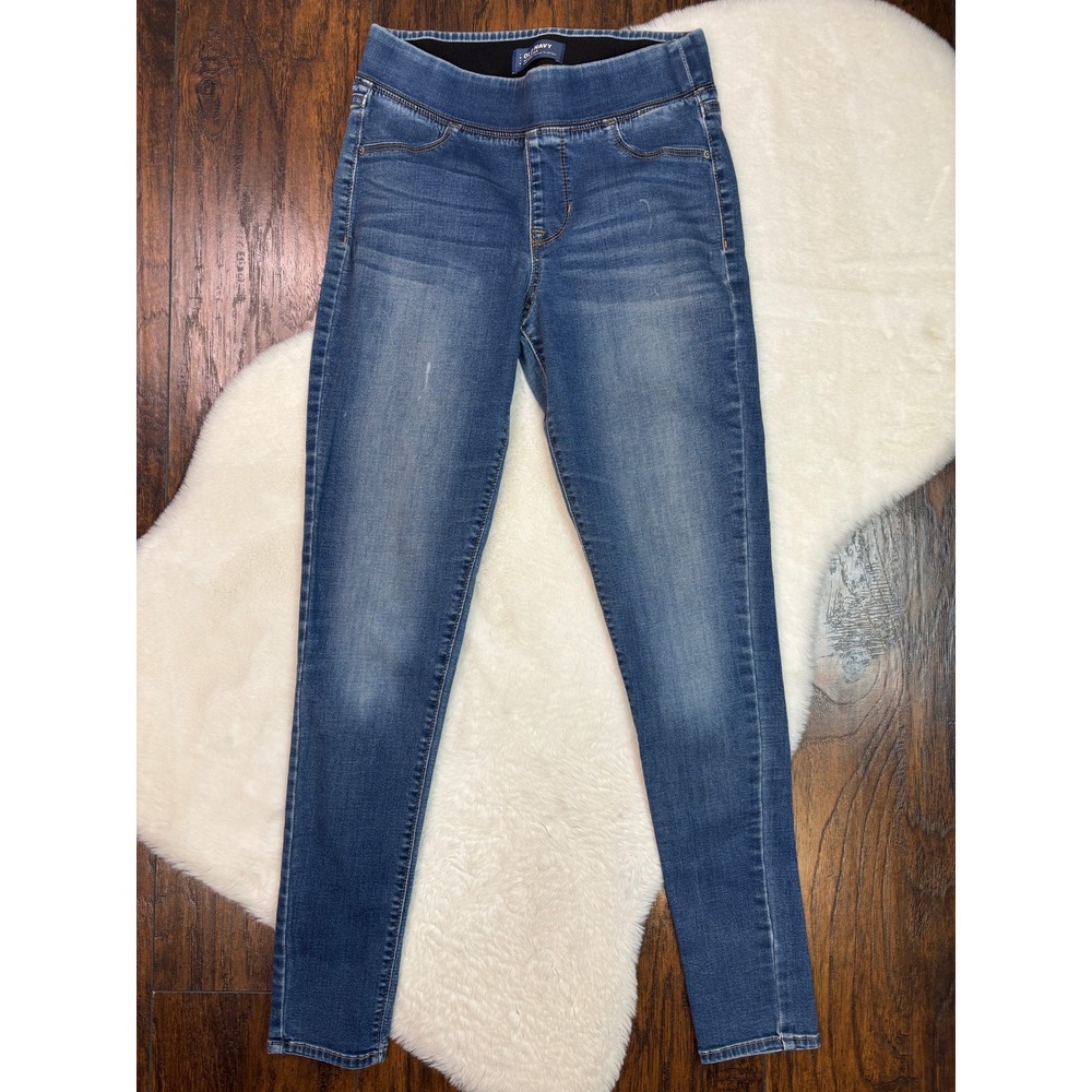 Old‎ Navy Rockstar Jeggings 6 Medium Wash Mid-Rise Pull-On Skinny Jeans Womens